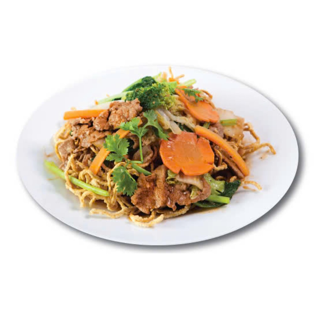 Mì Xào Giòn Thịt Bò